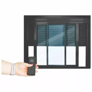 Veneziana Integrada Motorizada 1,20 x 1,50 Alumínio Black - (CRV)